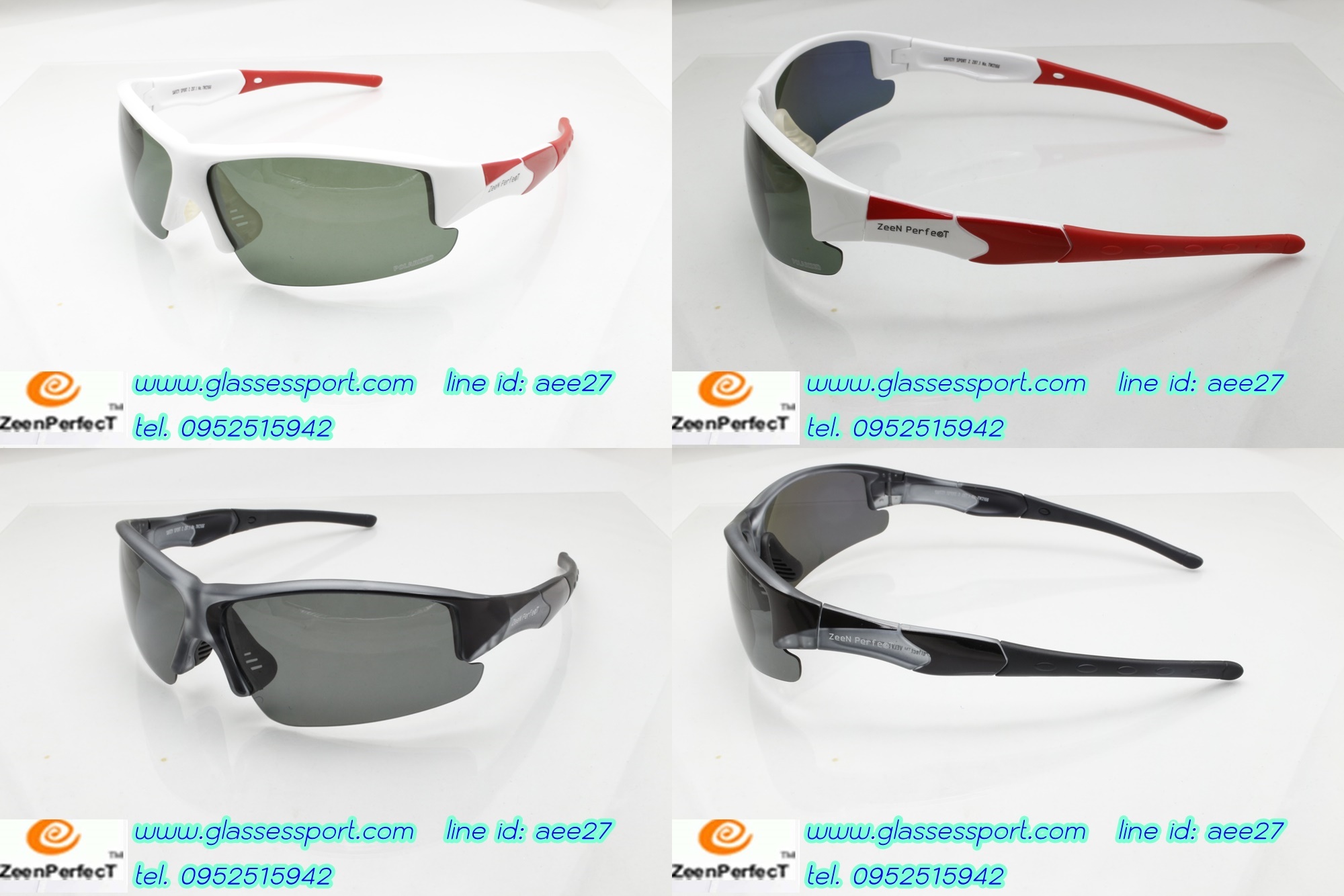 แว่นกันแดด  sport  polarized ใส่เล่นกีฬา  ตีกอล์ฟ ปั่นจักรยาน อื