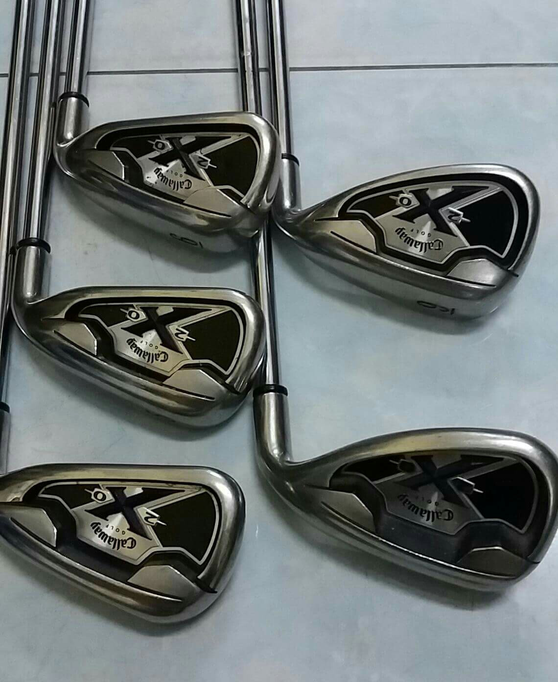 เหล็ก Callaway X20 มีเหล็ก#4569P (5ชิ้น)ก้านเหล็ก Uniflex มือสอง